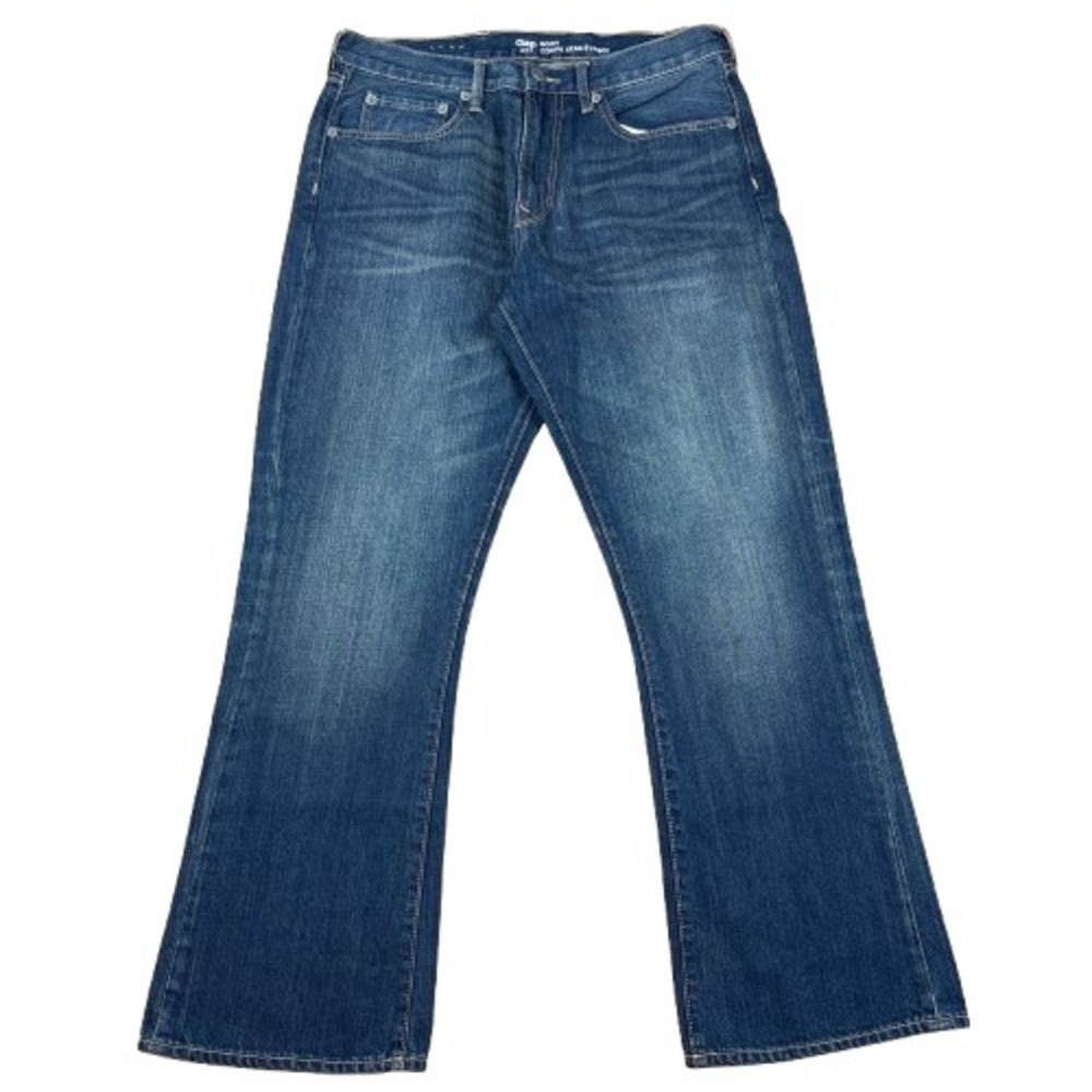 Gap Mens Boot Cut Jeans Cotton Denim Classic Western Americana Staple Size 36x30